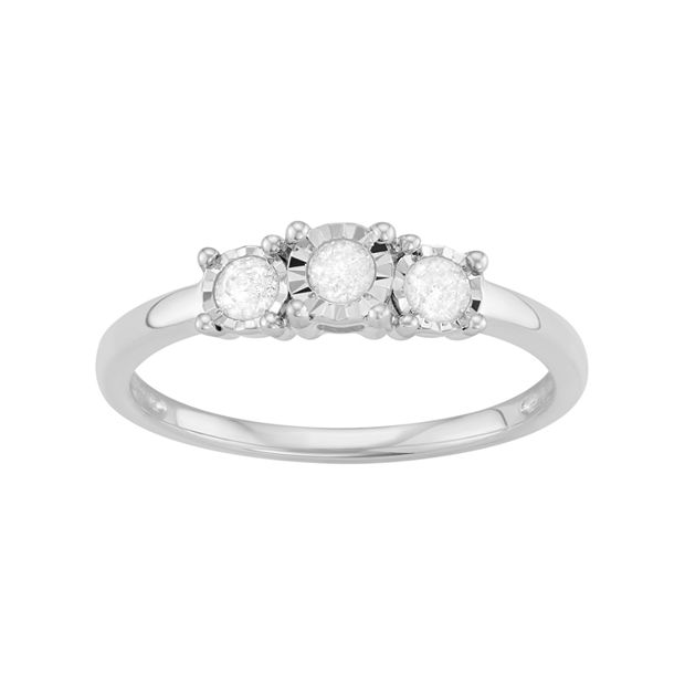 Kohls three stone sales diamond ring