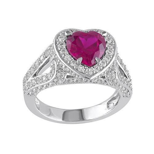Stella Grace Lab-Created Ruby & Lab-Created White Sapphire Sterling ...