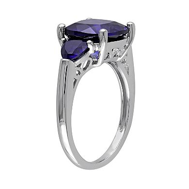 Stella Grace Lab-Created Sapphire Sterling Silver Ring