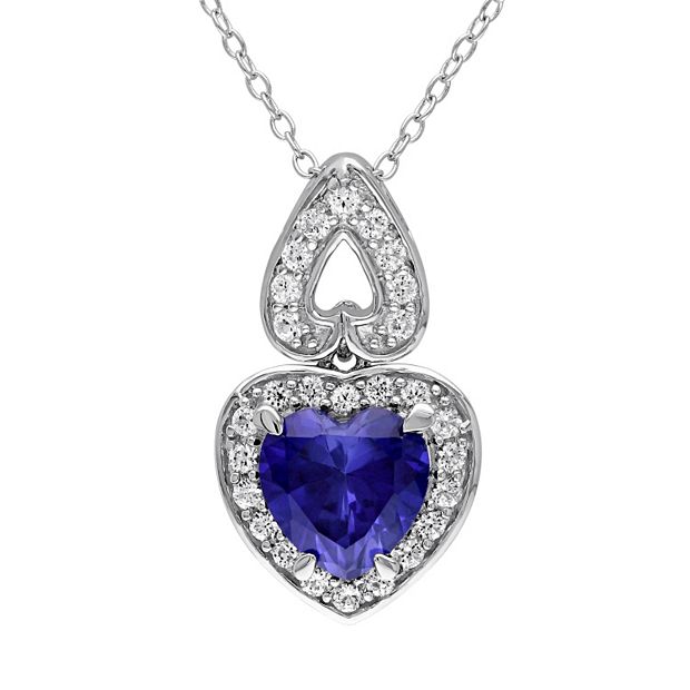 Kohl's blue hot sale sapphire necklace