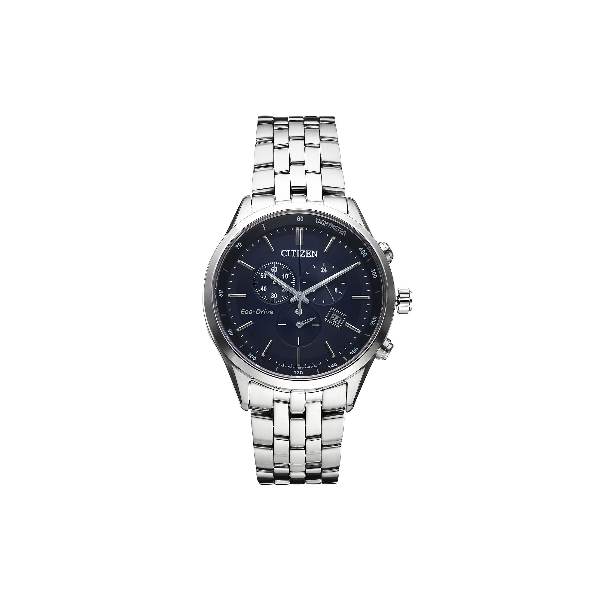 Citizen Eco-Drive Mens Sapphire Stainless Steel Chronograph Watch - AT2141