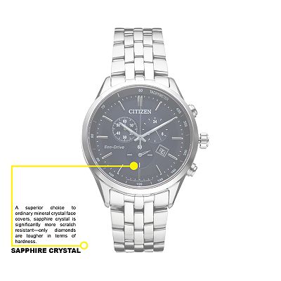 Citizen Eco-Drive Men's Sapphire Stainless Steel Chronograph Watch