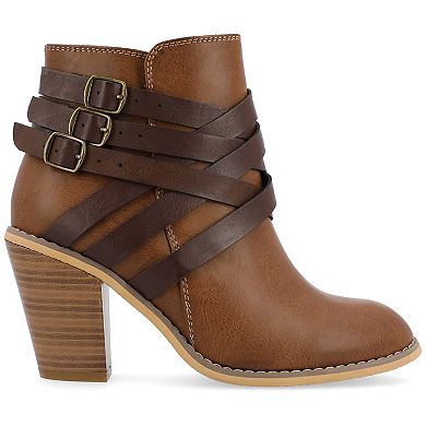 Journee Collection Strap Women's Ankle Boots