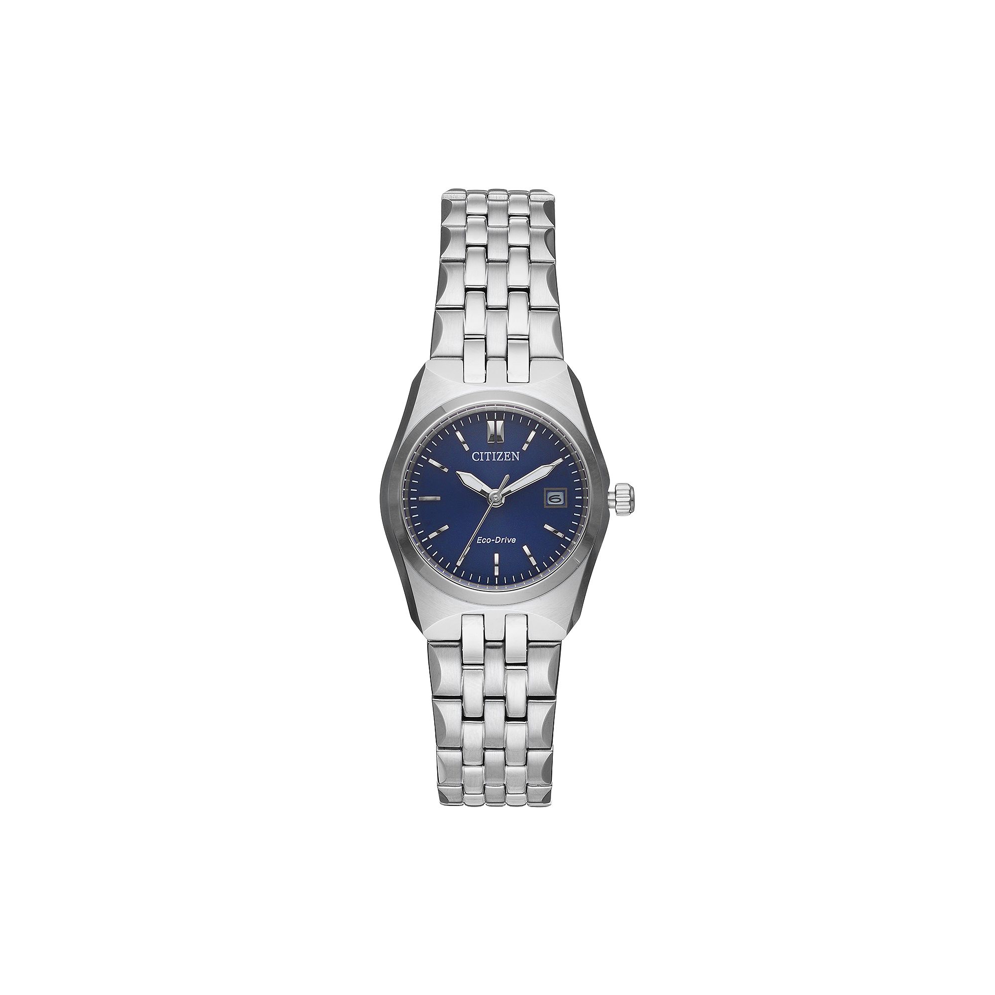 Citizen Eco-drive Womens Corso Stainless Steel Watch - EW2290-54L, Silver 