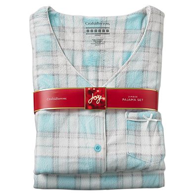 Women's Croft & Barrow® Pajamas: Minky Fleece Pajama Gift Set
