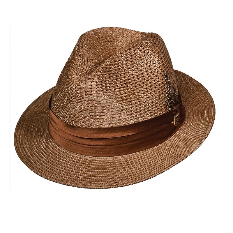 UPC 016698000376 product image for Stacy Adams Milan Pinch-Front Fedora - Men, Size: Large, Brown | upcitemdb.com