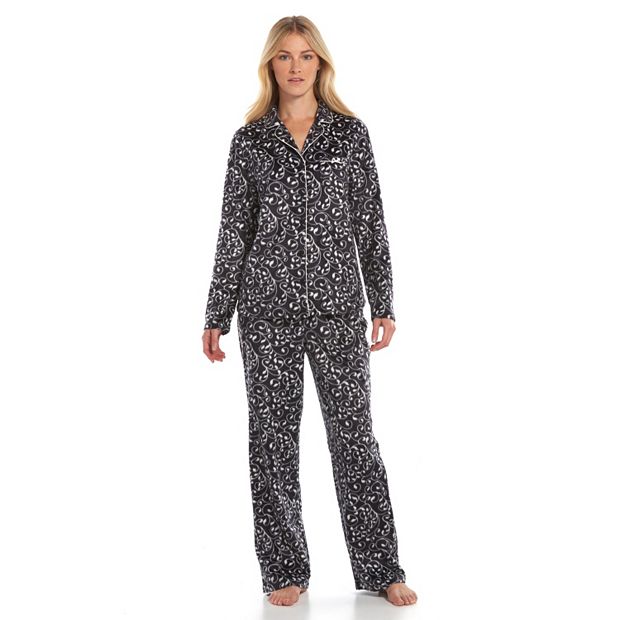 Women's Croft & Barrow® Pajamas: Fleece Sleep Top & Pants 2-Piece PJ Set