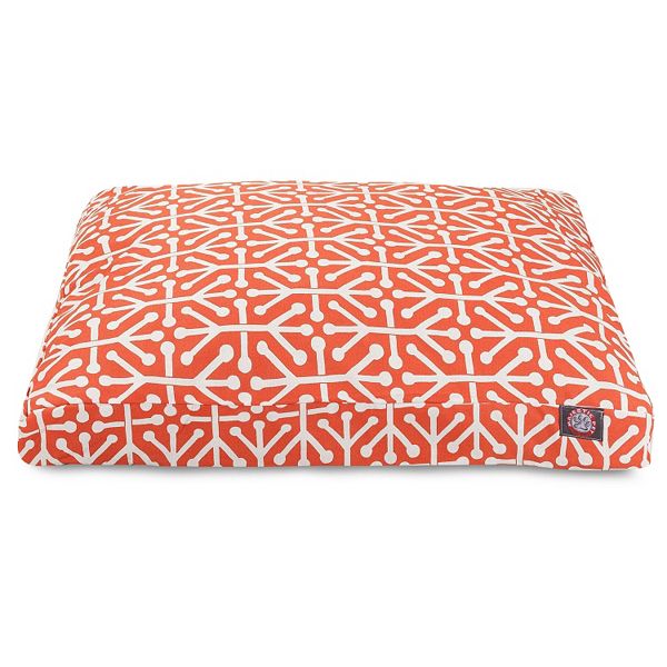 Majestic Pet Aruba Rectangle Dog Bed - Orange - Large - L