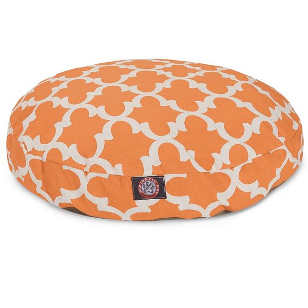 Majestic Pet | Trellis Round Pet Bed For Dogs, Removable Cover, Peach, Medium