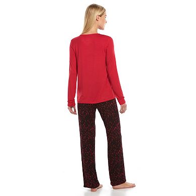 Women's Apt. 9® Pajamas: Magical Morning Satin-Trim Pajama Set