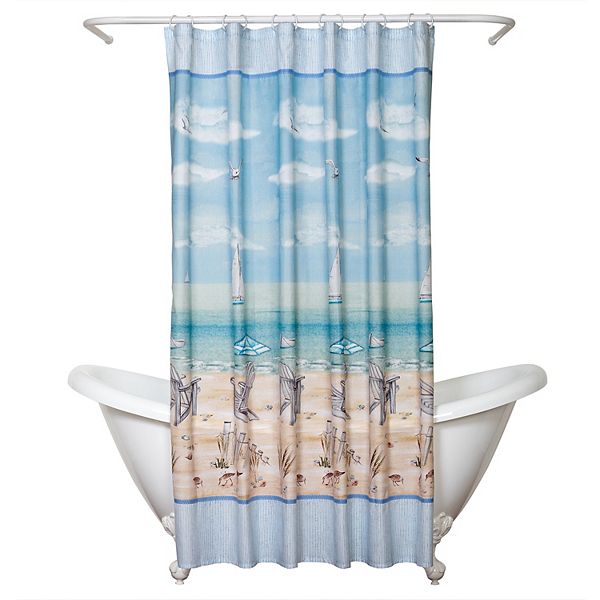 Zenna Home Seaside Serenity Fabric, Seaside Shower Curtain