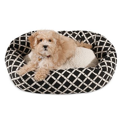 Majestic Pet Bamboo Sherpa Indoor Outdoor Bagel Dog Bed