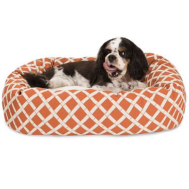 Majestic Pet Bamboo Sherpa Indoor Outdoor Bagel Dog Bed
