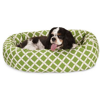 Majestic Pet Bamboo Sherpa Indoor Outdoor Bagel Dog Bed