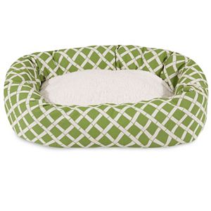 Majestic Pet Bamboo Sherpa Indoor Outdoor Bagel Dog Bed