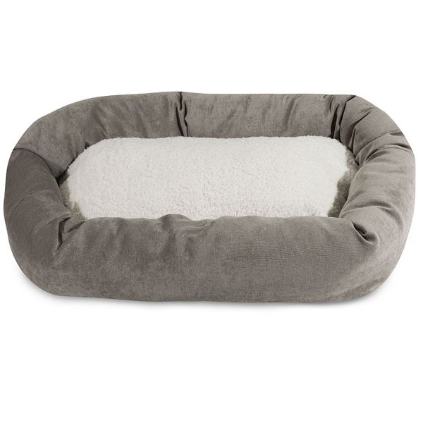 Majestic Pet Villa Sherpa Bagel Dog Bed - Gray (M)