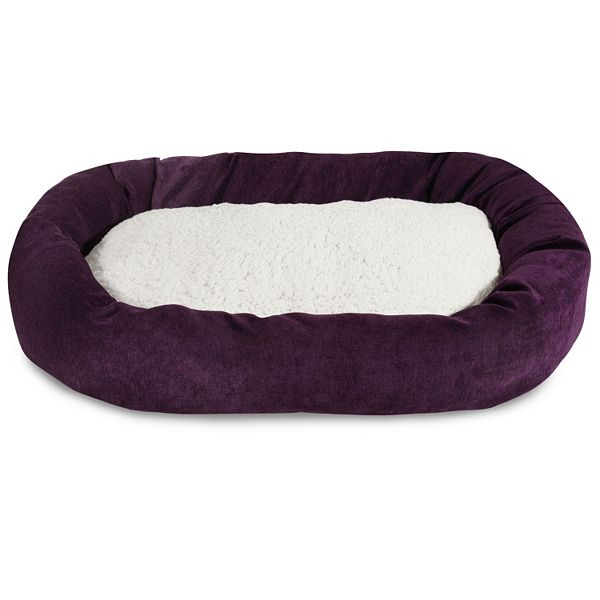 Majestic Pet Villa Sherpa Bagel Dog Bed - Purple (M)