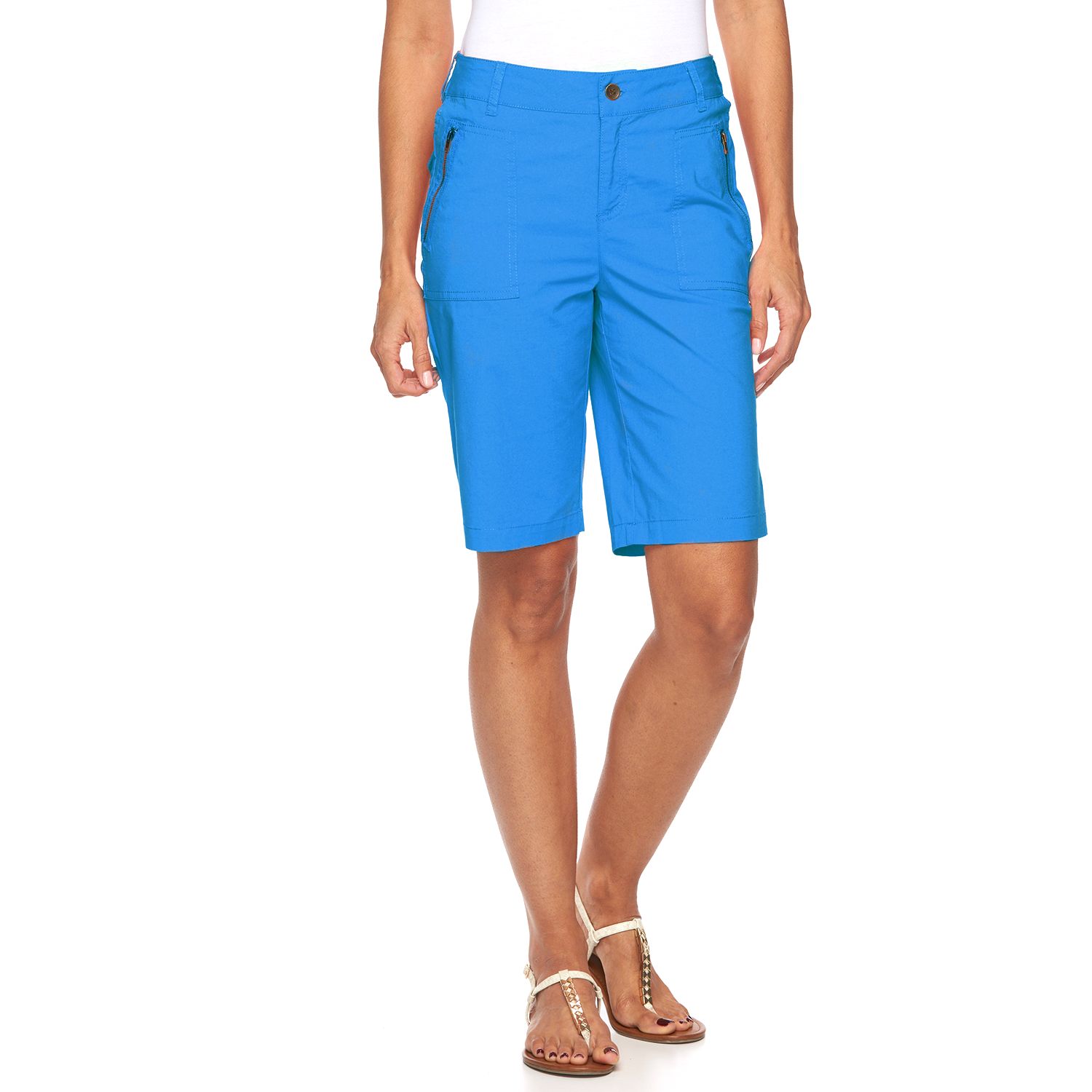 women's cargo shorts with zipper pockets