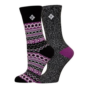 Women's Columbia 2-Pack Marled Crew Socks