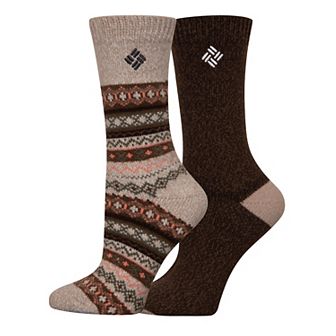Women's Columbia 2-Pack Marled Crew Socks