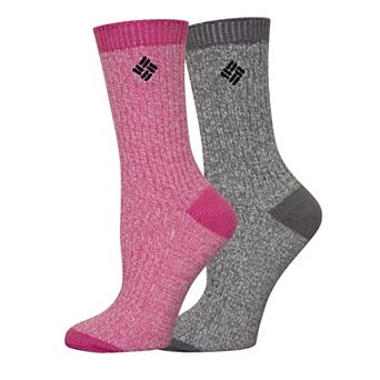 Women's Columbia 2-Pack Marled Crew Socks
