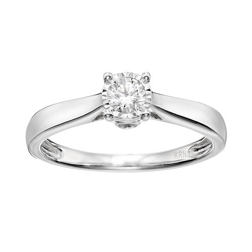Diamond Engagement Ring in 14k White Gold (1/4 Carat T.W.)