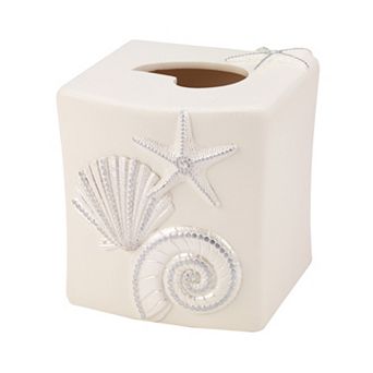 Avanti Sequin Shells Tissue Box Cover