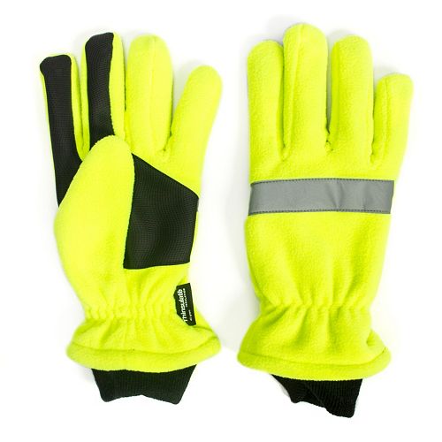Men's QuietWear Green Waterproof Fleece Gloves