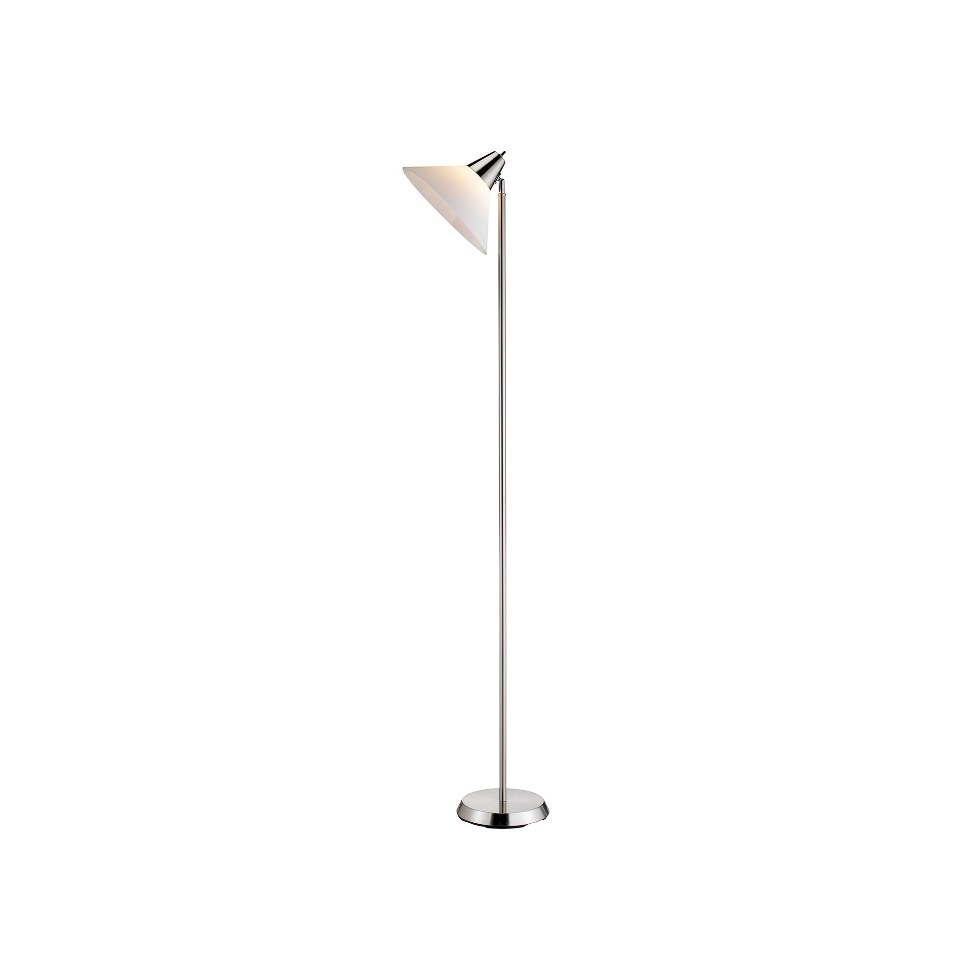 Adesso Swivel Floor Lamp, Satin Silver