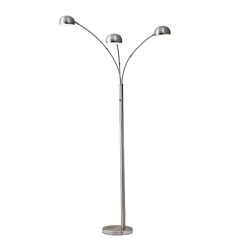 Adesso Domino Arc Floor Lamp, Grey