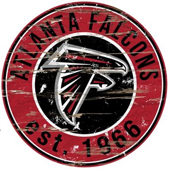 Atlanta Falcons Distressed 24" x 24" Round Wall Art