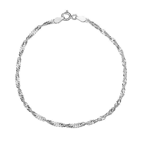 PRIMROSE Sterling Silver Rope Chain Bracelet