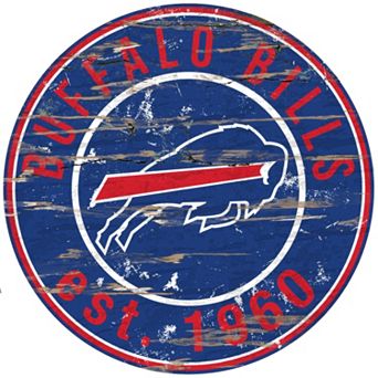 Buffalo Bills Distressed 24" x 24" Round Wall Art