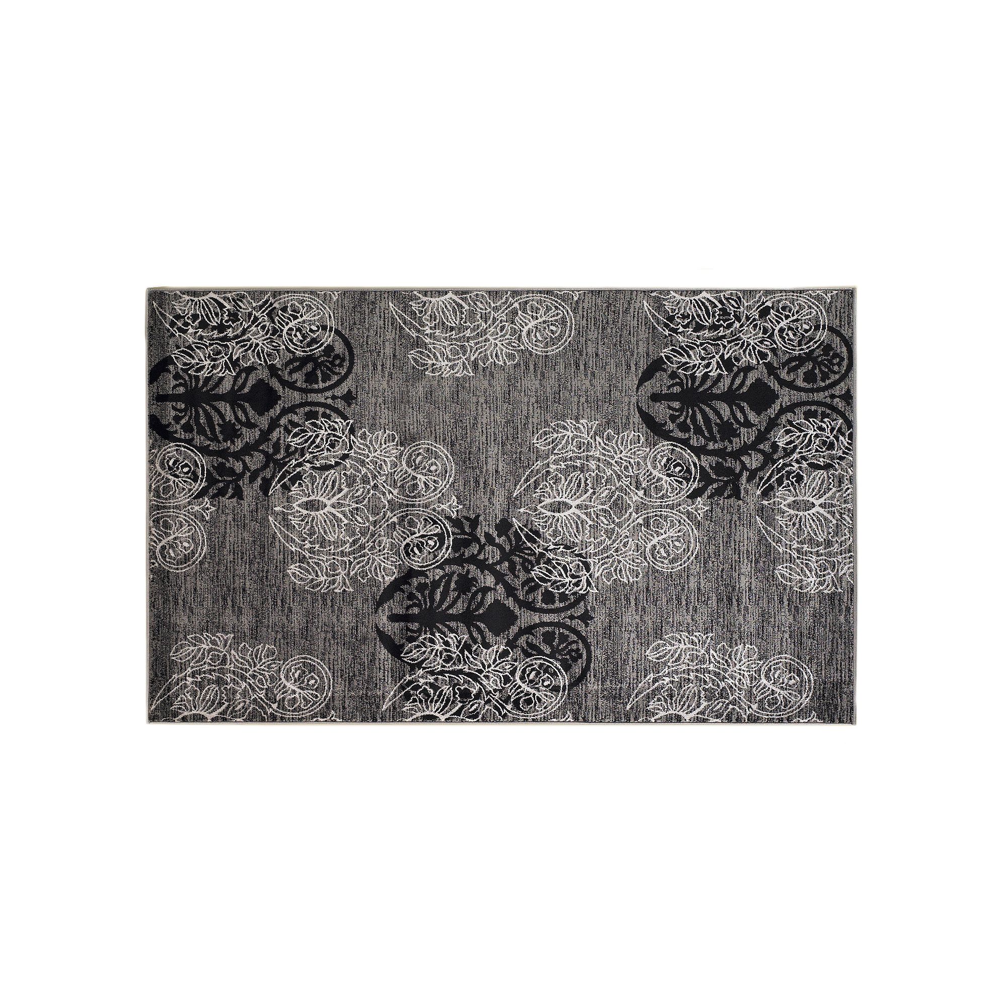 Linon Milan Scroll Rug, Gray