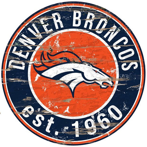 DENVER BRONCOS DISTRESSED RUG