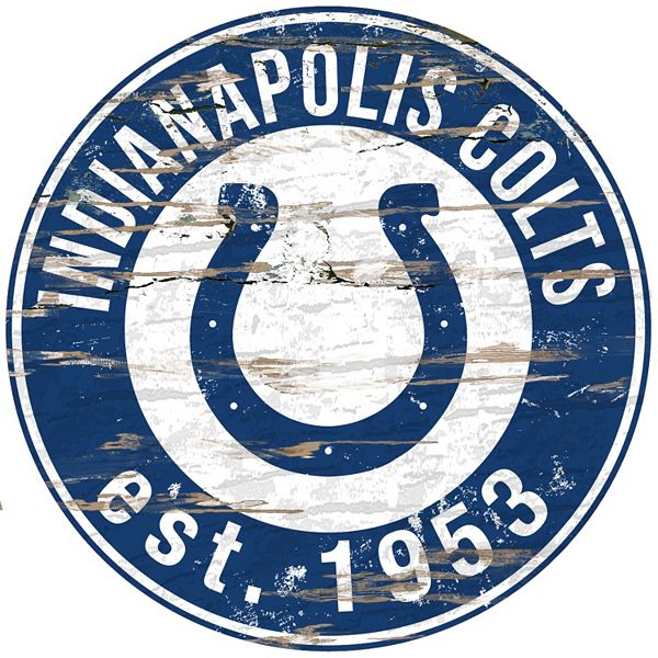 Indianapolis Colts 24'' Round Heritage Logo Sign