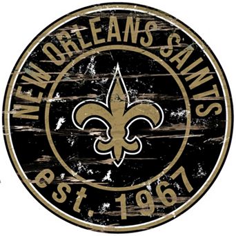 New Orleans Saints Distressed 24" x 24" Round Wall Art