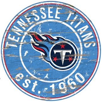 Tennessee Titans Distressed 24" x 24" Round Wall Art