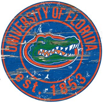 Florida Gators Distressed 24" x 24" Round Wall Art