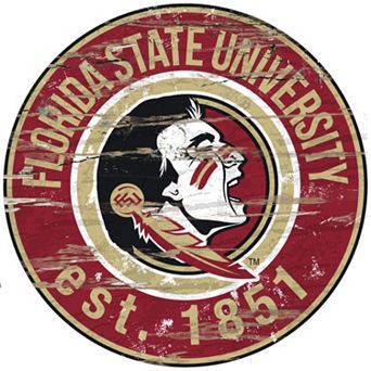 Florida State Seminoles Distressed 24" x 24" Round Wall Art