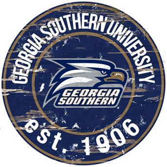 Georgia Southern Eagles Distressed 24" x 24" Round Wall Art