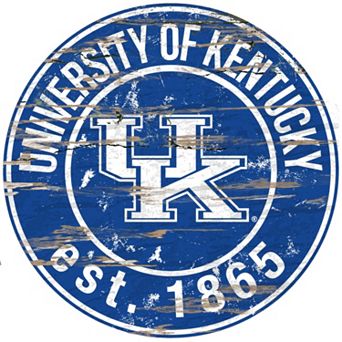 Kentucky Wildcats Distressed 24" x 24" Round Wall Art