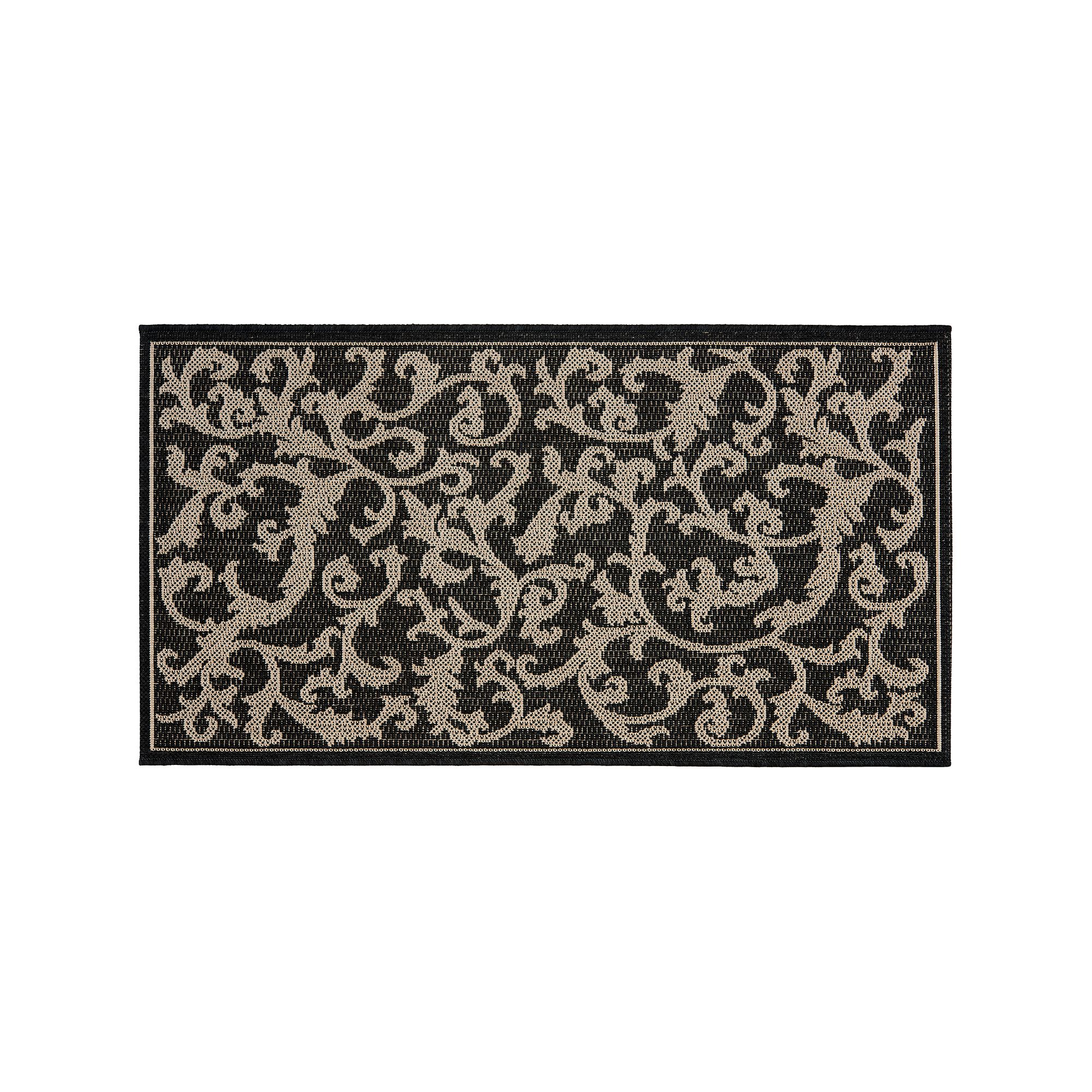 Safavieh Courtyard Ivy Vines Indoor Outdoor Rug, Black Sand