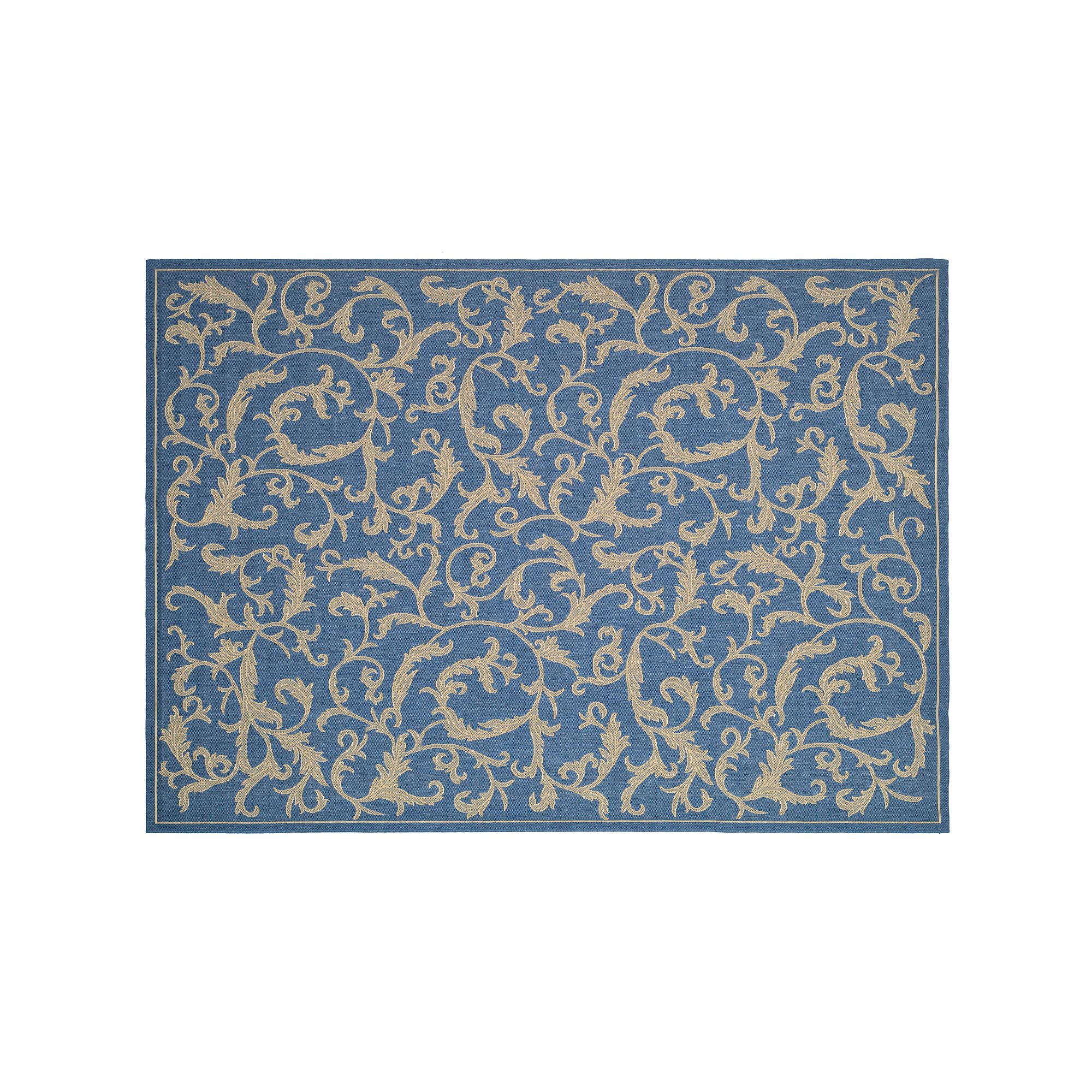 Safavieh Courtyard Ivy Vines Indoor Outdoor Rug, Blue Natural
