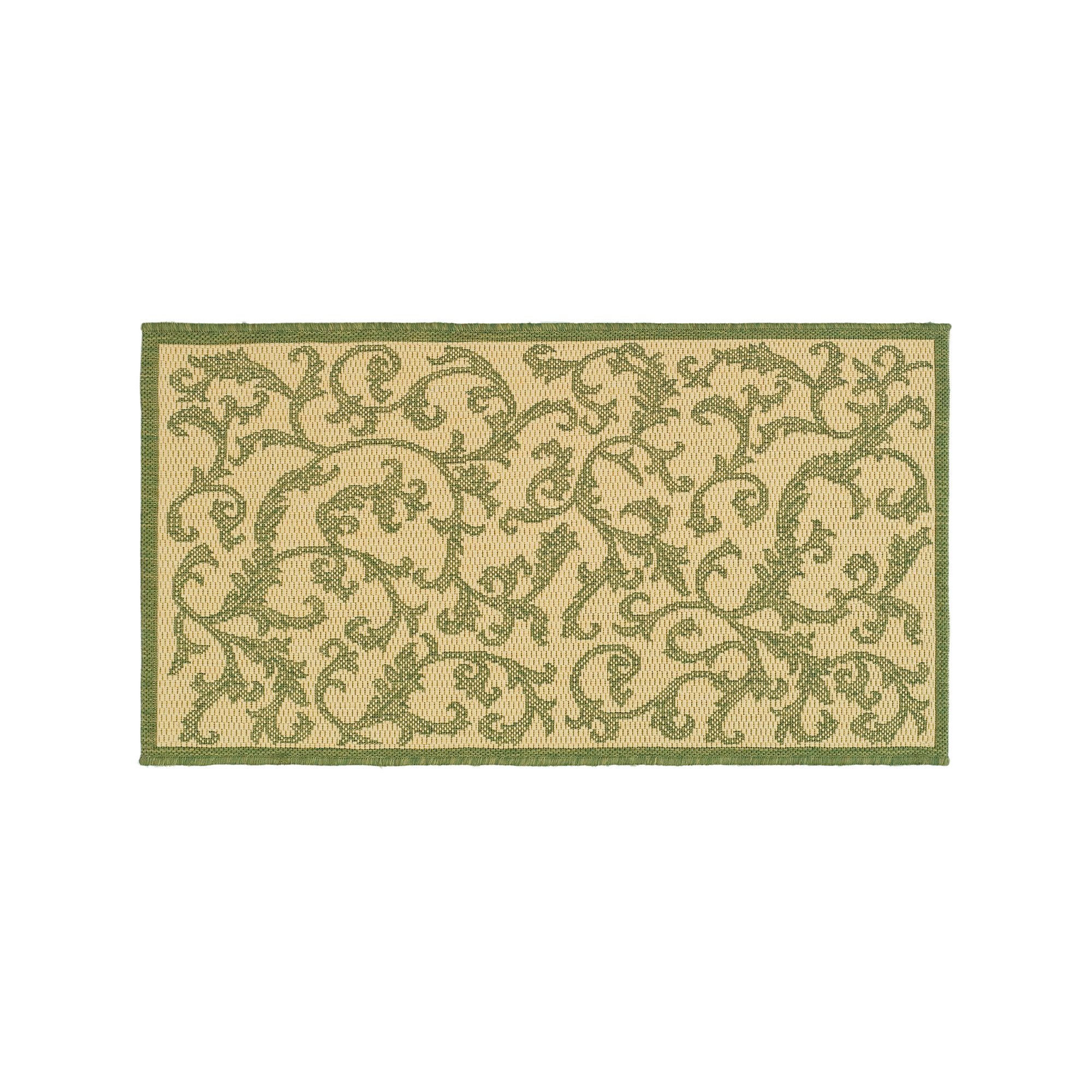 Safavieh Courtyard Ivy Vines Indoor Outdoor Rug, Natural Green