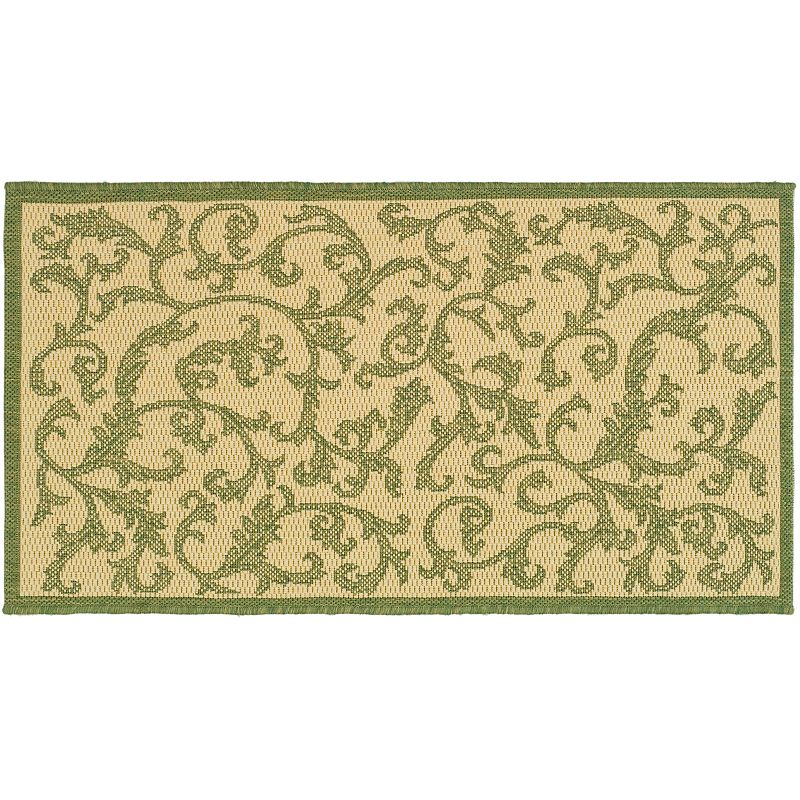 Safavieh Courtyard Ivy Vines Indoor Outdoor Rug, Multicolor, 5Ft Rnd