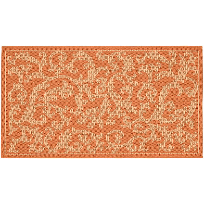 Safavieh Courtyard Ivy Vines Indoor Outdoor Rug, Red, 8X11 Ft