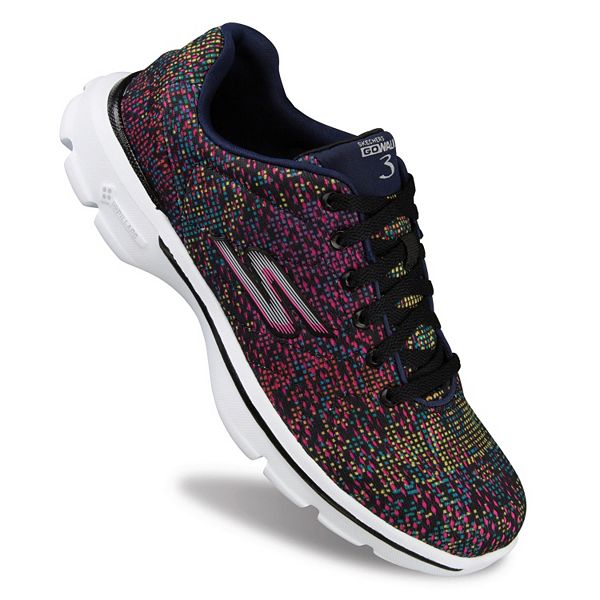 Skechers go walk 3 womens black hot sale