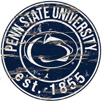 Penn State Nittany Lions Distressed 24" x 24" Round Wall Art