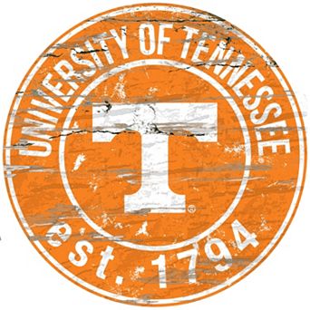 Tennessee Volunteers Distressed 24" x 24" Round Wall Art